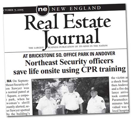 New England Real Estate Journal -Northeast Security officers save life onsite using CPR training